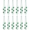 Beistle 12 Piece Green Plastic Beaded Weed Necklaces For 70’s Theme Party, Celebrating With You Since 1900