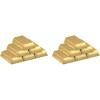 Beistle 12 Piece Shiny Gold Bar Paper Favor Treat Boxes For Pirate Theme Birthday Party Western And Casino Decorations