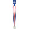 Beistle 12-Pack Silver Medal with Ribbon, 30-Inch