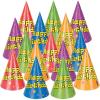 Beistle 144 Piece Balloons & Confetti Print Paper Happy Birthday Cone Hats Party Favors