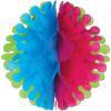 Beistle 1-Pack Tissue Flutter Ball, 14-Inch, Orange(Cerise/Light Green/Turquoise)