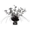 Beistle 2 Piece Musical Notes Table Centerpieces, Black Metallic Plastic Music Theme Party Supplies, Band and Orchestra Concert Decorations, 11″(Black & Silver)
