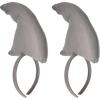 Beistle 2 Piece Plush Fabric Shark Fin Headbands Under The Sea Party Supplies, Gray, one size