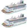 Beistle 2 Piece Three Dimensional Fillable Cruise Ship Table Centerpieces, 13.25″- Nautical Decorations- Bon Voyage Ocean Theme Party Supplies, Made In USA Since 1900