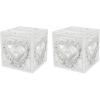 Beistle 2 Piece White Card Box Holders for Weddings, Baby Shower, Birthday and Graduation Celebrations(Card Box)