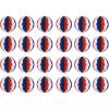 Beistle 24 Piece Red, White and Green Tissue Balls for Christmas, Mexican, Italian Decorations, 12″(Red/White/Blue)