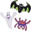 Beistle 3 Piece 18.5″-23″ Hanging Inflatable Bat, Ghost, & Spider, Halloween Party Decorations, Indoor Outdoor Blow Up Décor