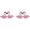 Beistle 3 Piece Glittered Flamingo Novelty Glasses For Luau Party Favors, Hawaiian Theme Photo Booth Props(Glittered Flamingo Fanci-frames – (2 Pack))