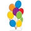 Beistle 3-D Happy Birthday Centerpieces, 8.75″ x 15.5″, Set of 2 – Multicolored Balloon Milestone Party Table Decorations(Foil Oh Baby – Blue/Silver)