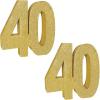 Beistle 3-D Number 40 Centerpiece, 8″ x 8″ x 1″- Gold Glittered Foam 40th Birthday Party Decoration, Milestone & Anniversary