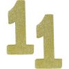 Beistle 3-D Number 60 Centerpiece, 8″ x 8″ x 1″- Gold Glittered Foam 60th Birthday Party Decoration, Milestone & Anniversary(Number 1)