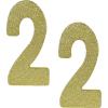 Beistle 3-D Number 60 Centerpiece, 8″ x 8″ x 1″- Gold Glittered Foam 60th Birthday Party Decoration, Milestone & Anniversary(Number 2)