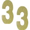 Beistle 3-D Number 60 Centerpiece, 8″ x 8″ x 1″- Gold Glittered Foam 60th Birthday Party Decoration, Milestone & Anniversary(Number 3)