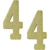 Beistle 3-D Number 60 Centerpiece, 8″ x 8″ x 1″- Gold Glittered Foam 60th Birthday Party Decoration, Milestone & Anniversary(Number 4)
