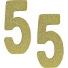 Beistle 3-D Number 60 Centerpiece, 8″ x 8″ x 1″- Gold Glittered Foam 60th Birthday Party Decoration, Milestone & Anniversary(Number 5)