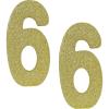 Beistle 3-D Number 60 Centerpiece, 8″ x 8″ x 1″- Gold Glittered Foam 60th Birthday Party Decoration, Milestone & Anniversary(Number 6)