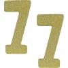 Beistle 3-D Number 60 Centerpiece, 8″ x 8″ x 1″- Gold Glittered Foam 60th Birthday Party Decoration, Milestone & Anniversary(Number 7)