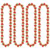 Beistle 4 Piece Fabric Rose Leis For Derby Day Party Luau Theme Hawaiian Tropical Floral Necklaces Hula Girl Accessories