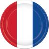 Beistle 4th of July Patriotic Round Plates, 9″, Red/White/Blue