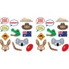 Beistle 54953, 24 Piece Australian Photo Fun Signs, 6.5″ to 11″, Multicolored