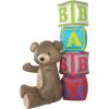 Beistle 6 FT Light-Up Jumbo Inflatable Bear & Blocks Baby Shower Decoration for Yard with LED Lights Blow Up Lawn Decor, Indoor/Outdoor Use