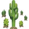Beistle 6 Piece 13″ – 6′ 6.25″ Cardboard Cacti Photo Props, Wild West Theme Western Prom Decorations, Easels Attached