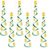 Beistle 6 Piece Dollar Sign Party Decorations, Hanging Spirals Whirls For Casino Theme Décor, Celebrating With You Since 1900