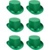 Beistle 60839-G 6-Pack Satin Sleek Top Hat, Green