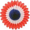 Beistle 6-Inch 6-Pack Tissue Fans, Mini, green (54137-G)(Red  White and Blue)