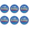 Beistle 6-Pack It’s My Birthday Satin Button, 2-Inch, Blue
