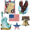 Beistle American Flag Cutouts in 2 sizes, 18 Pack – Patriotic Decorations for Wall Backdrop, 4th of July, Memorial Day & Classroom Party Supplies, Stars & Stripes Pride Themed Summer USA Holiday Decor(Patriotic Cutouts)
