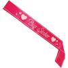 Beistle Big Sister Satin Sash, 27-Inch by 3-1/2-Inch, Cerise/White