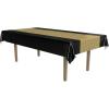 Beistle Black and Gold Plastic Tablecover(Black & Gold Tablecover – 1 Pack)
