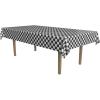 Beistle Checkered Tablecover in Thin Black & White Plastic, Race Car Themed Table Decorations, 50’s Era Party Decor, Picnic Party Supplies, 54” x 108”