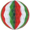 Beistle Company 55612-RWG Tissue Ball – Red44; White & Green-Pack of 2