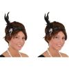 Beistle Flapper Headband(Flapper Headband – Black – 2 Pack)