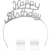 Beistle Glittered Metal Happy Birthday Tiara