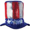 Beistle Glitz N’ Gleam Uncle Sam Top Hat, Independence Day, Memorial Day, Patriotic Stars & Stripes Novelty Photo Prop(Glitz ‘N Gleam Uncle Sam Top Hat – a)