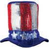 Beistle Glitz N’ Gleam Uncle Sam Top Hat, Independence Day, Memorial Day, Patriotic Stars & Stripes Novelty Photo Prop(Glitz ‘N Gleam Uncle Sam Top Hat (3-pack))