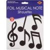 Beistle Gold Foil Musical Instruments Cutouts(Foil Musical Notes Silhouettes)