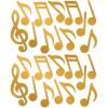 Beistle Gold Foil Musical Instruments Cutouts(Gold Foil Musical Notes Silhouettes)