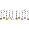 Beistle International Flag Whirls 10 Piece, Multicolored(International Flag Whirls (10-Pack))