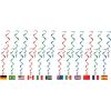 Beistle International Flag Whirls 10 Piece, Multicolored(International Flag Whirls (24-Pack))