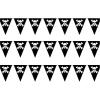 Beistle Jolly Roger All-Weather Plastic Pennant Banner Pirate Decorations, 11″ x 12′, Black/White(3)