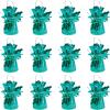 Beistle Metallic Wrapped Balloon Weight – 12 Pack, Turquoise Balloon Centerpiece Bouquet Holders, Party Decoration Accessories for Birthdays, Weddings, Graduations, and Retirement Celebrations, 6 Oz