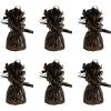 Beistle Metallic Wrapped Balloon Weight – 6 Pack, Brown Balloon Centerpiece Bouquet Holders, Party Decoration Accessories for Rustic Weddings, Thanksgiving, Fall Festivals, and Western Themes, 6 Oz