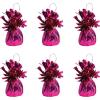 Beistle Metallic Wrapped Balloon Weight – 6 Pack, Cerise Pink Balloon Centerpiece Bouquet Holders, Party Decoration Accessories for Baby Showers, Birthday Parties, and Valentine’s Celebrations, 6 Oz