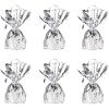 Beistle Metallic Wrapped Balloon Weight – 6 Pack, Silver Balloon Centerpiece Bouquet Holders, Party Decoration Accessories for Birthdays, Weddings, Graduations, and Retirement Celebrations, 6 Oz