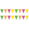 Beistle Neon Pennant Banners, 2-Count, Bright Multicolor All-Weather Decorations for Parties, Festivals, Birthdays, Fiestas and Summer Events, 1980’s Theme Streamers, 11” x 12’