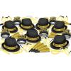 Beistle New Year Party Kit Black and Silver Assorted Pack for 50(gold)